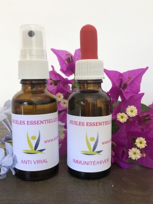 Pack ADULTE IMMUNITÉ - HIVER (Synergie d'huiles essentielles IMMUNITÉ HIVER + Spray d'huiles essentielles Anti-viral) / Les packs